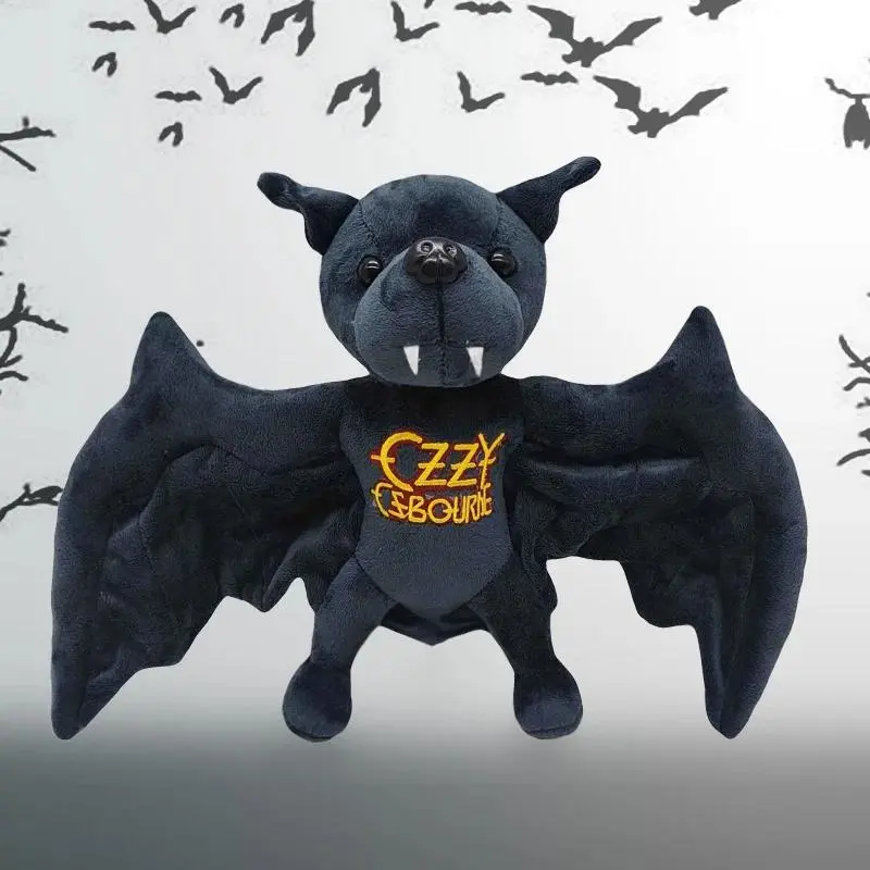New 25cm Funny Ozzy Osbourne Bat Plush Toy Game Animation Surrounding High-Quality  Children Birthday Gift All Saints' Day Gift