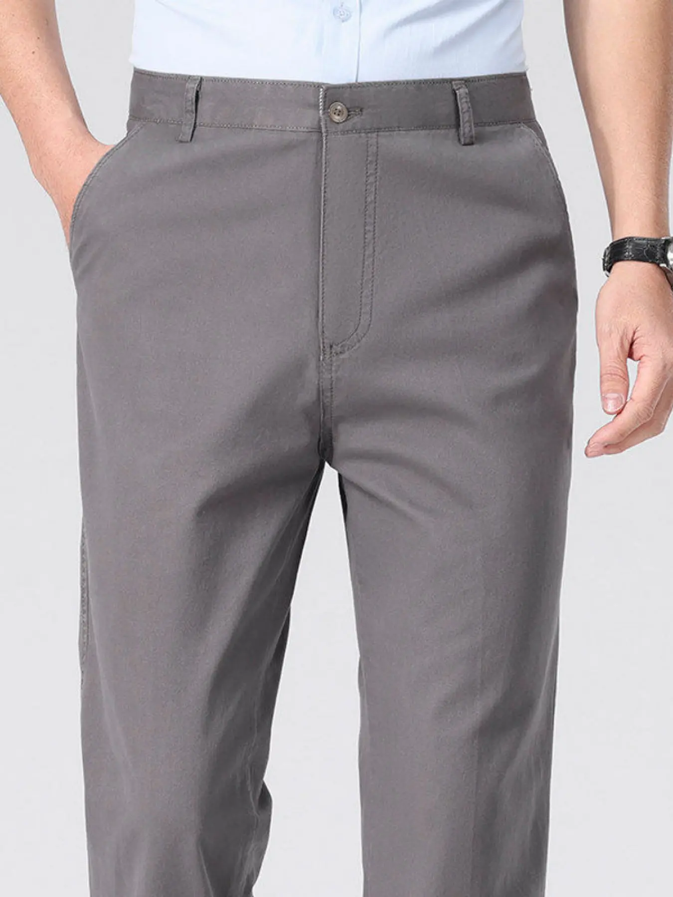 Luxurious Slim-Fit Straight Leg Blazer Pants, Micro-Elastic Breathable Formal Long Pants, Wrinkle-Resistant Business Office Work Pants