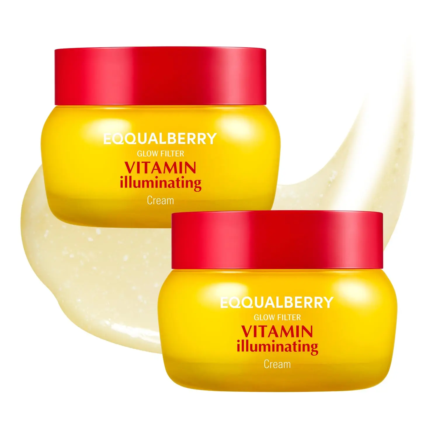 EQQUALBERRY Vitamin Illuminating Cream Double Pack |   Vitamin C & 5% Niacinamide+3% TXA |   Dark Spot Ceramide Barrier Face Moisturizer |   Glowy, Light Hydration |   Korean Skincare, 1.69 fl.oz (Pack of 2)