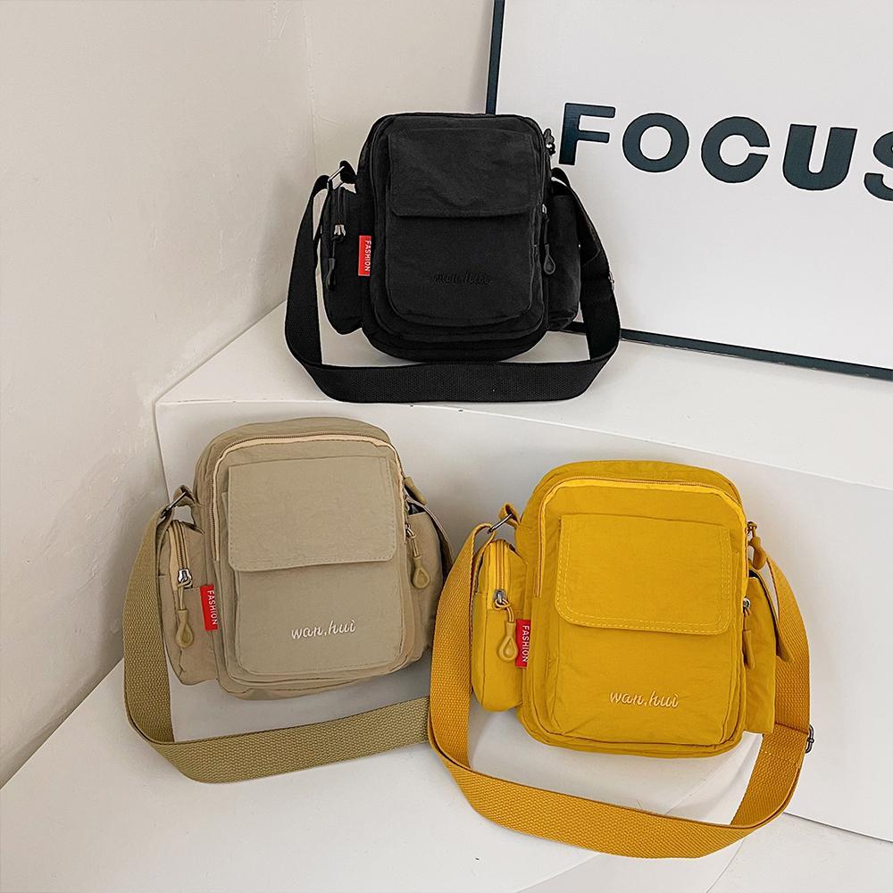 Versatile Nylon Small Square Bag Multi-Functional Large Capacity Commuter Mini Shoulder Bag Mountaineering Bag