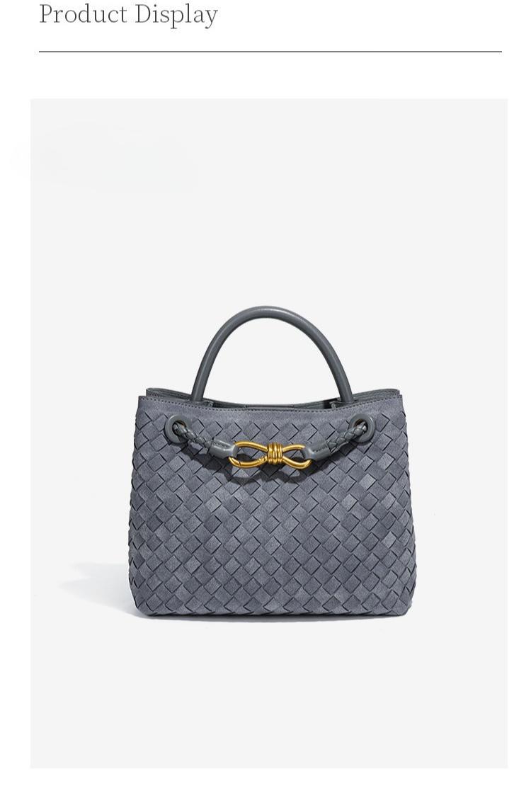 Women's Retro Matte Hand-woven Bag 2025 New Fashion Commuter Shoulder Messenger Bag