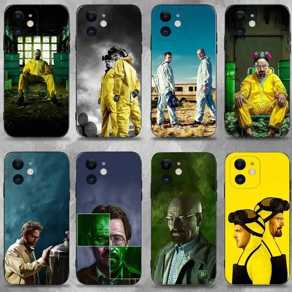 Anime Art Personalized Breaking Bad Heisenberg Phone Case, Soft Silicone Black Shockproof Protection Accessory For iPhone 11-17 Pro Max/Plus & Samsung Galaxy S23-S25 iOS/Android Devices, Accessories