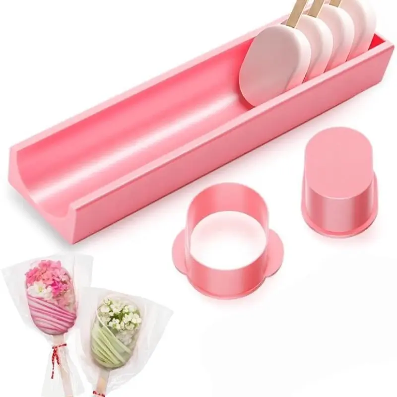 Reusable Cakesicle Mold Set with Storage Tray, Non-Stick Easy Clean Cakesicle Cutter Baking Mold, Multi-Purpose Bakeware for Birthday, Wedding, Baby Shower & Party Dessert Making, Molds for Baking