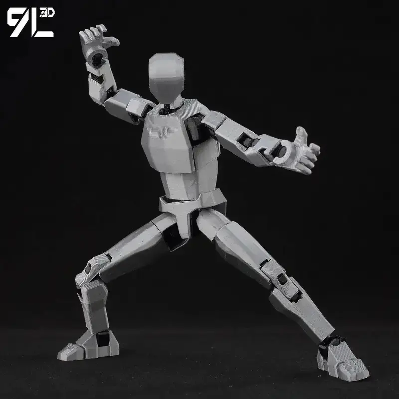 13~15cm Tall Unisex 3D Multi-Jointed Movable T13 Lucky13 Printed Male Base Model Kit Action Figure, Poseable Blank Mannequin Dummy for Collectibles, Pretend Play, Assembly Toy, Toy Photography