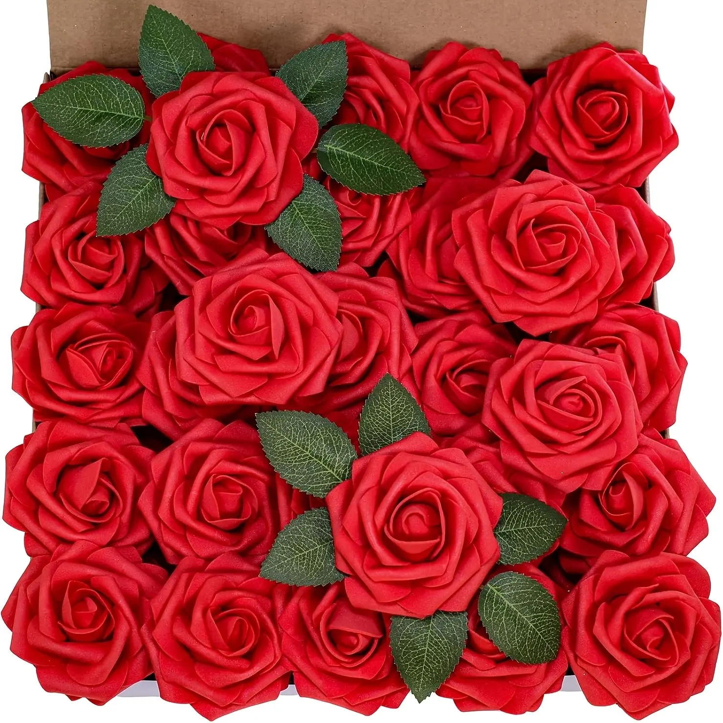 25 Artificial Roses, Realistic Stemmed Foam Roses, Wedding Bouquets, Bridal Gifts, Party Decorations, Holiday Celebrations