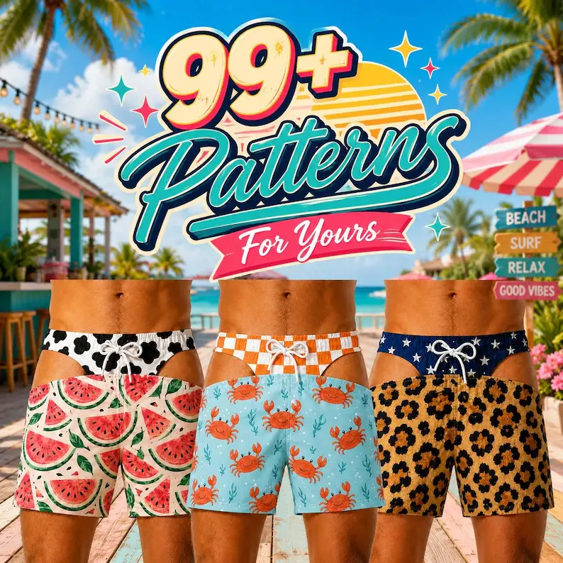Patriotic men's swimming trunks, personalized big-bottom funny gifts, beach shorts with fluffy buttocks, bathrobes, single party shorts