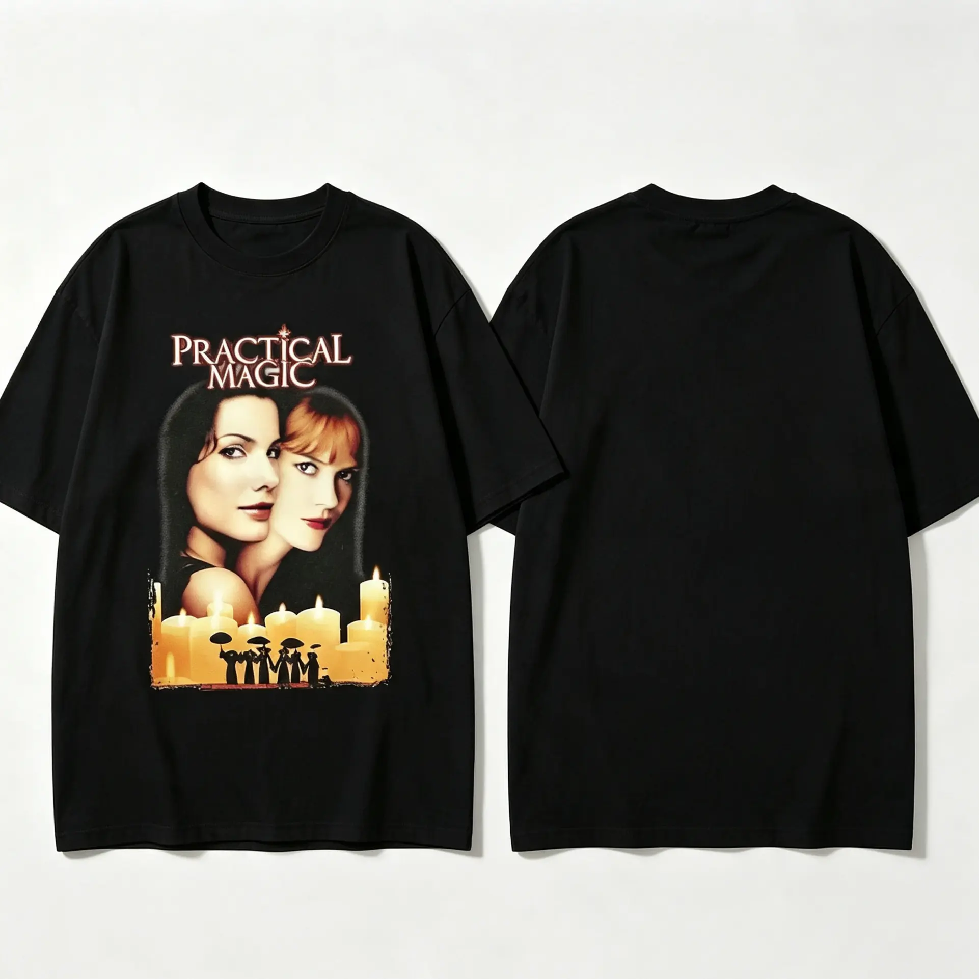 Unisex 100% Cotton Crew Neck Practical Magic Themed Graphic Tee, Classic Movie Inspired Casual Men's Top, Streetwear Daily Wear, S-3XL