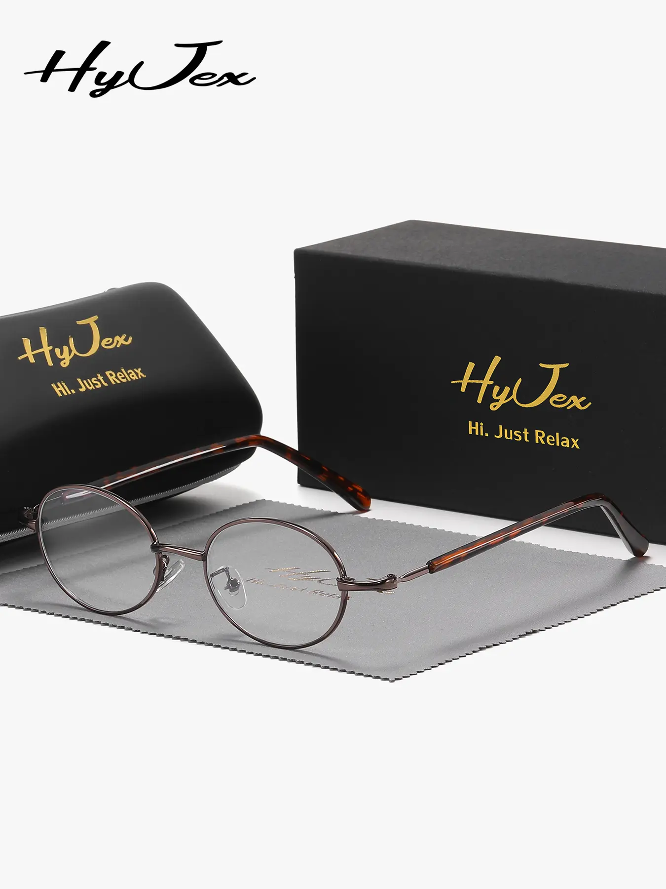 HyJex 1 Piece Unisex New Model Full Frame Plaon Glasses New And Trendy Atmosphere Oval Frame Plaon Glasses