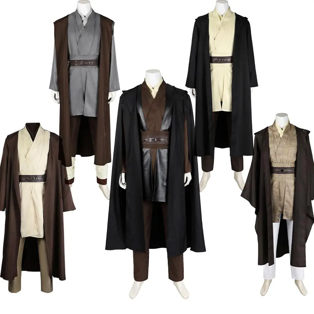 Men's Anakin & Obi-Wan Knight Cosplay Outfit, Adults' Menswear, Halloween Carnival Party Clothes, DIY Specialty Cosplay Supplies
