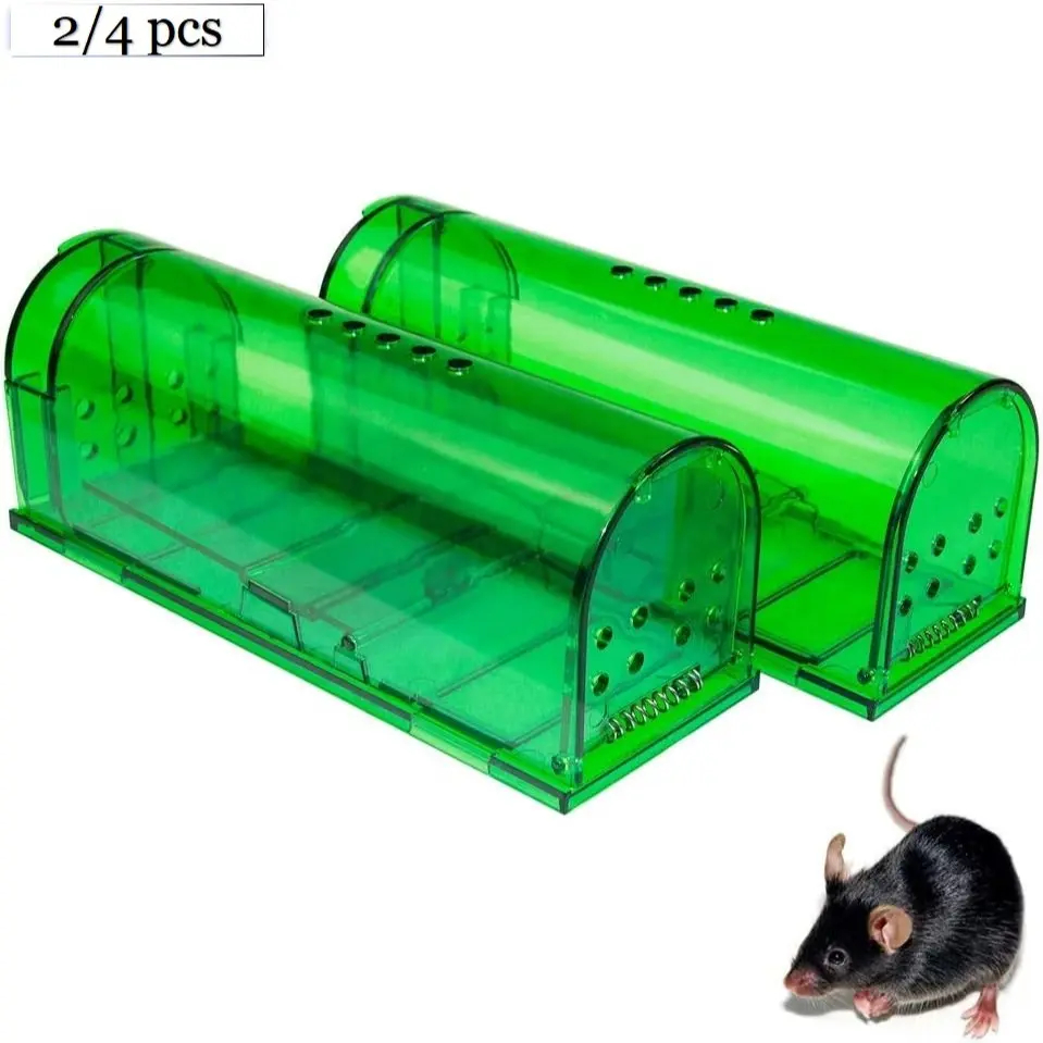 Humane Catch and Release Indoor/Outdoor Mouse Traps Pack of 2 - Easy Set Durable Traps Safe for Pets and Humans - Instantly Remove Unwanted Vermin from Your Home，Catch and Release Indoor/Outdoor Mouse Traps#Operation Catch Jerry🏠