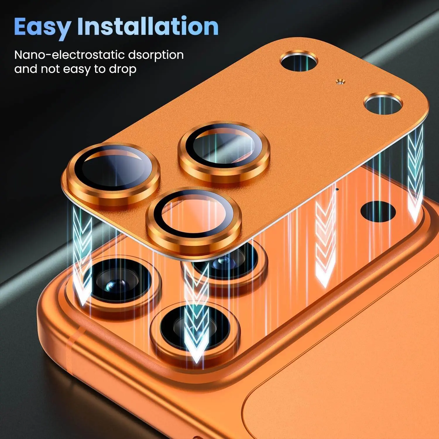 Metal Frame Tempered Glass Camera Lens Protector for iPhone 17 Pro Max/17 Pro Smartphone, 9h Hardness, Anti-Scratch, Ultra HD Clear, Installation, Accessories