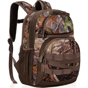 Hunting Backpack, Camo Outdoor Hunting Pack for Bow or Rifle with Holder, for Hunting, Camping, Hiking