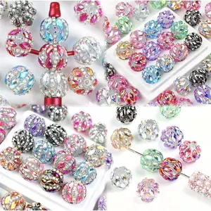 Sage-P14-Mix Colors Iridescent Marquise/ with Chain Beads 1pc per bag