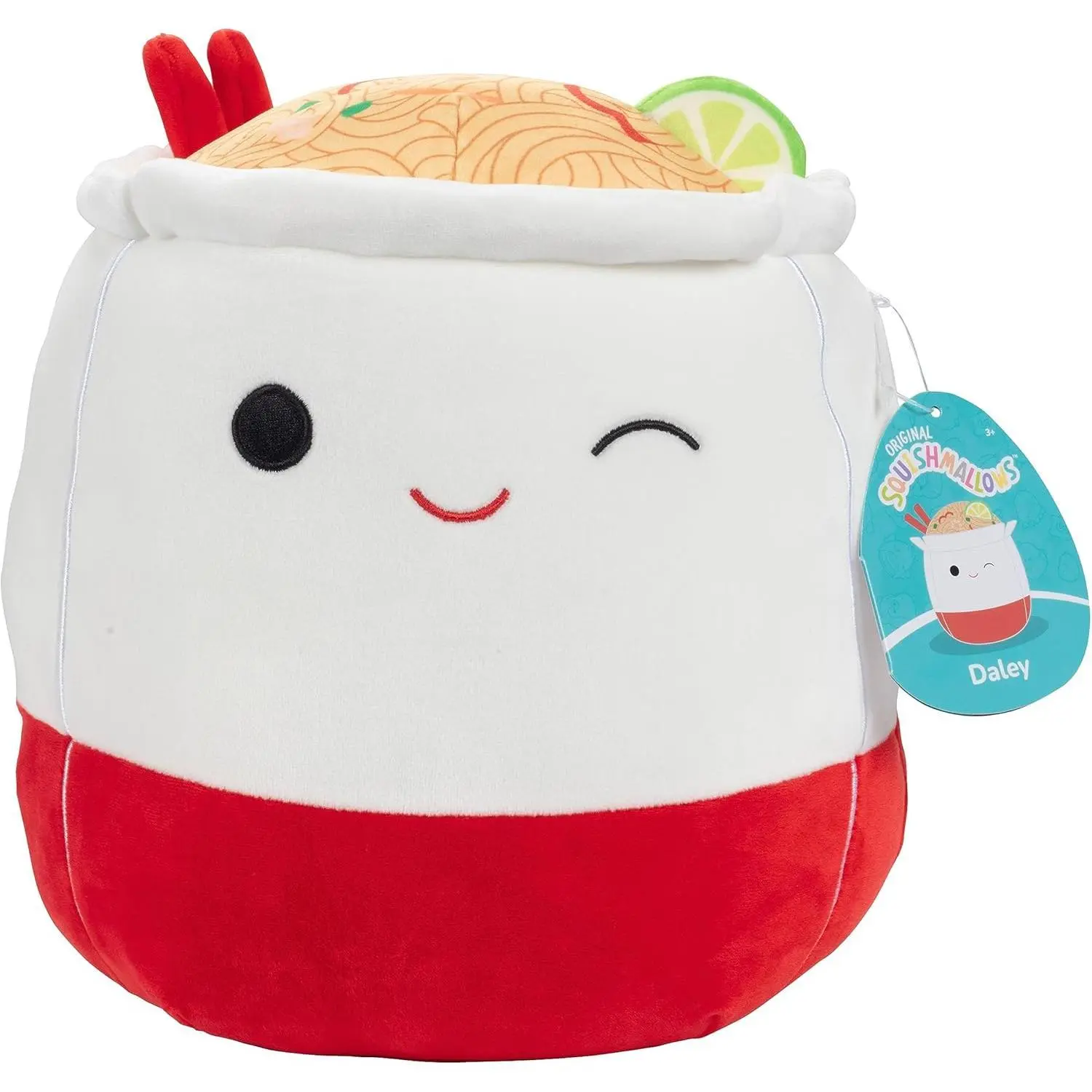 Squishmallows Original 10-in Authentic Daley the Ramen Noodles Polyester Soft Spandex Plush - Official Jazwares Collectible Food Toy, Machine Wash on Cold, Safety-Tested Kids' Stress Relief Gift