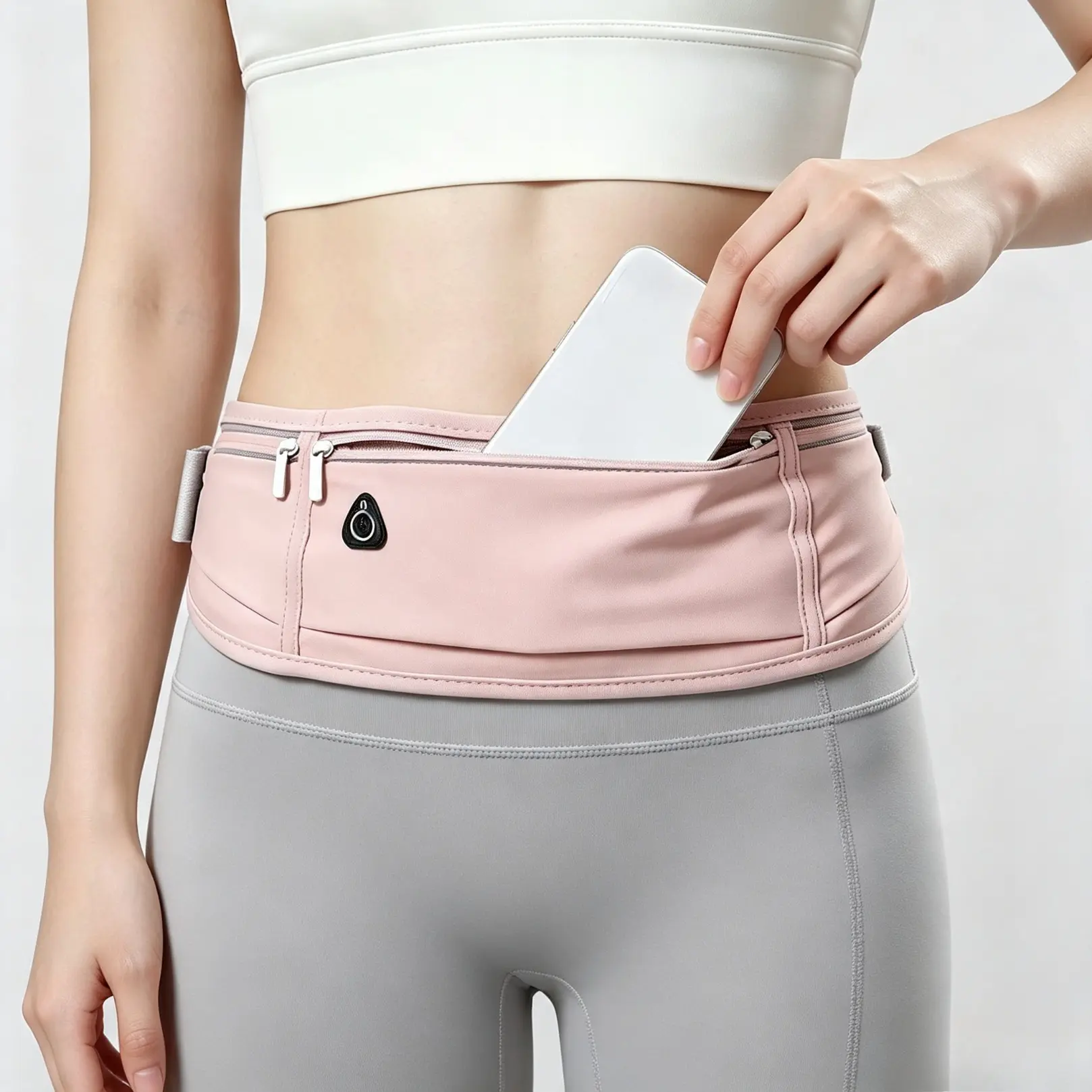 Unisex Lightweight Invisible Slim Fit Sports Fanny Pack - 1 Size, Adjustable Strap Waist Phone Bag with Multiple Pockets, Breathable for Outdoor Sports, Running, One Size