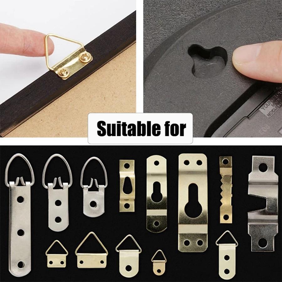 Wall-Mounted Hooks (10pcs), Punch-Free Self-Adhesive Picture Frame & Painting Hooks, Traceless Stick Hooks for Kitchen & Bathroom