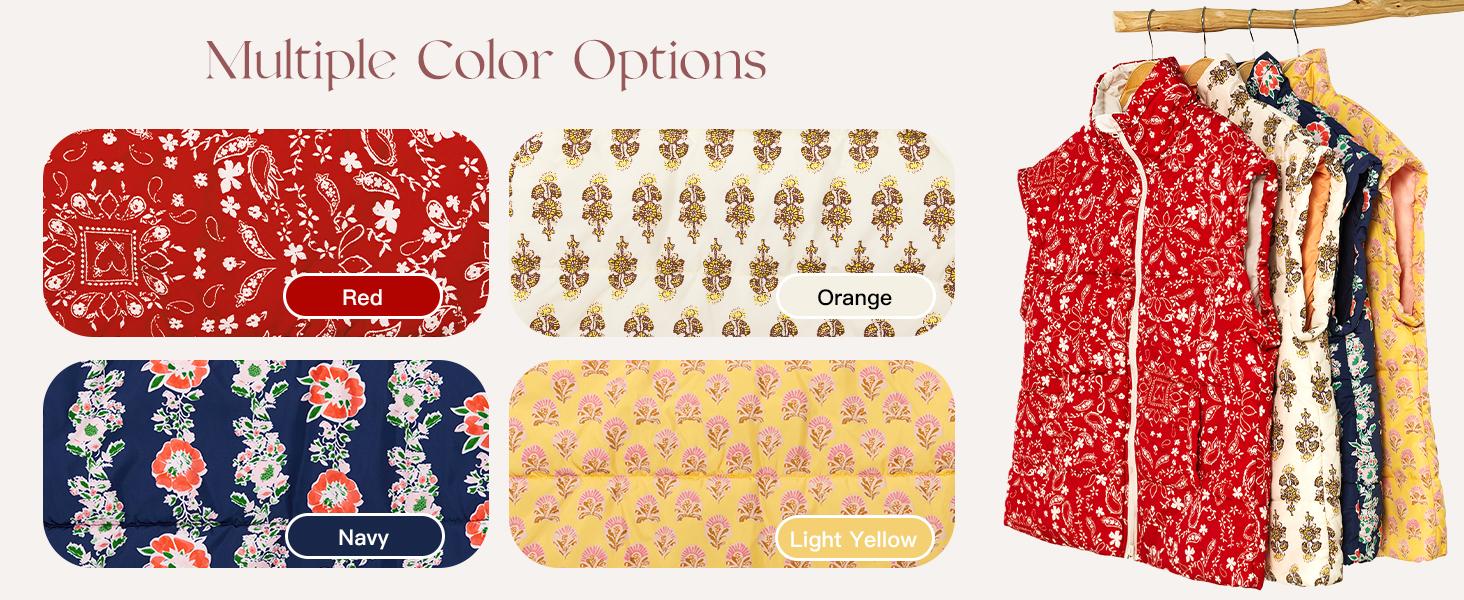 Imily Bela Womens Floral Oversized Puffer Vest Cap Sleeve Winter Warm Puffy lightweight Jackets Coat Imily Bela Womens Floral Oversized Puffer Vest Cap Sleeve Winter Warm Puffy lightweight Jackets Coat