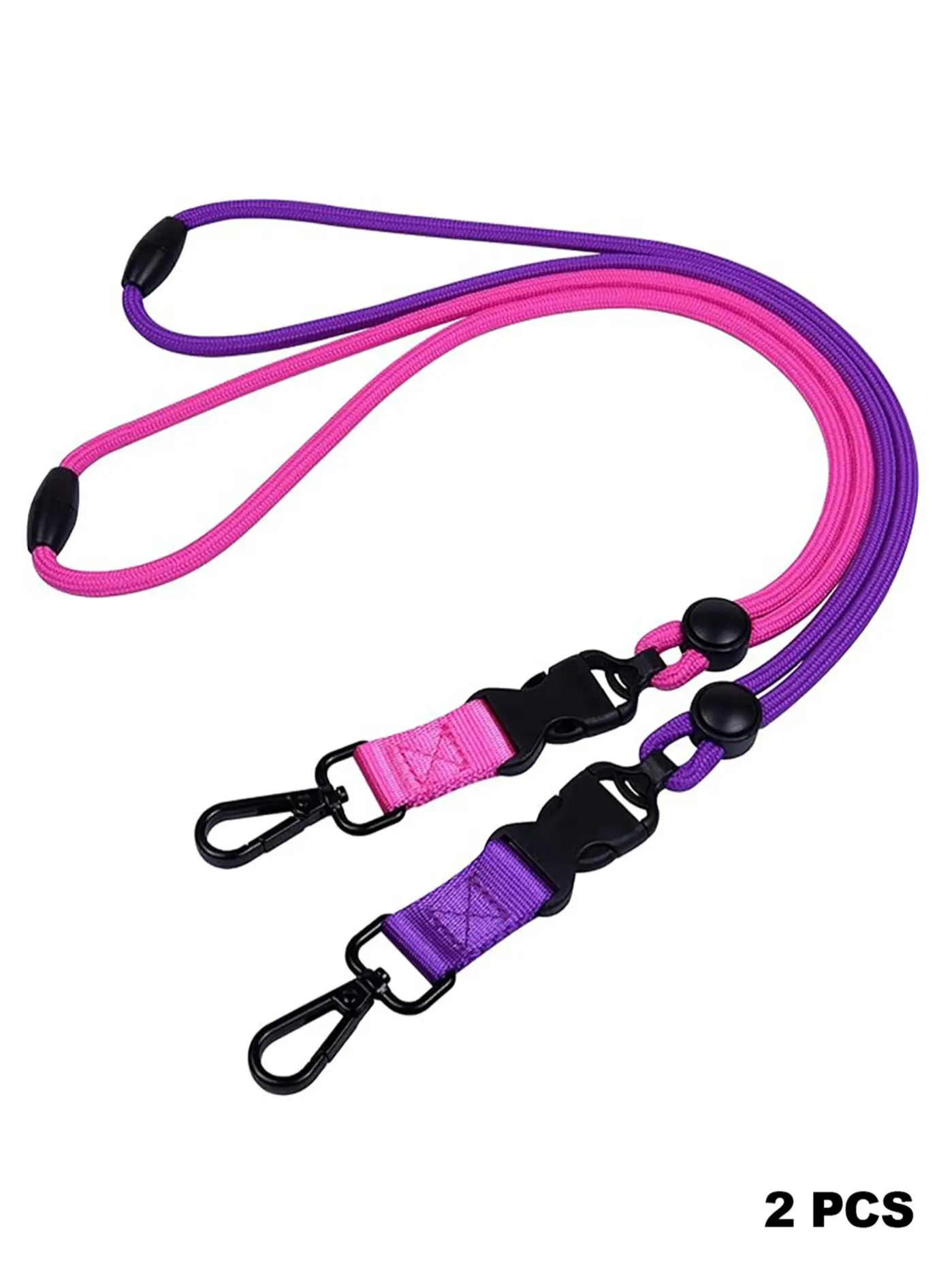 Braided Rope Lanyards with Safety Clip, Detachable Carabiner, Metal Hook, Key and ID Holder, and, Unisex, Lanyard for Id Badge, Name Tag Lanyards