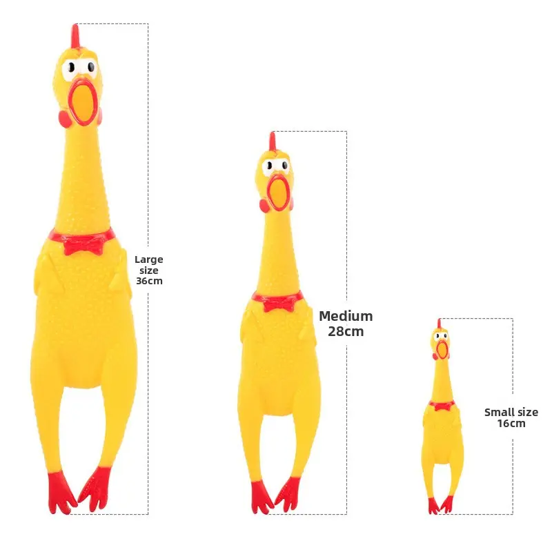Screaming Chicken Wholesale Vinyl Screaming Sound Making Weird Sound Chicken Bionic Toy Pet Toy Supplies Weird Sound Chicken