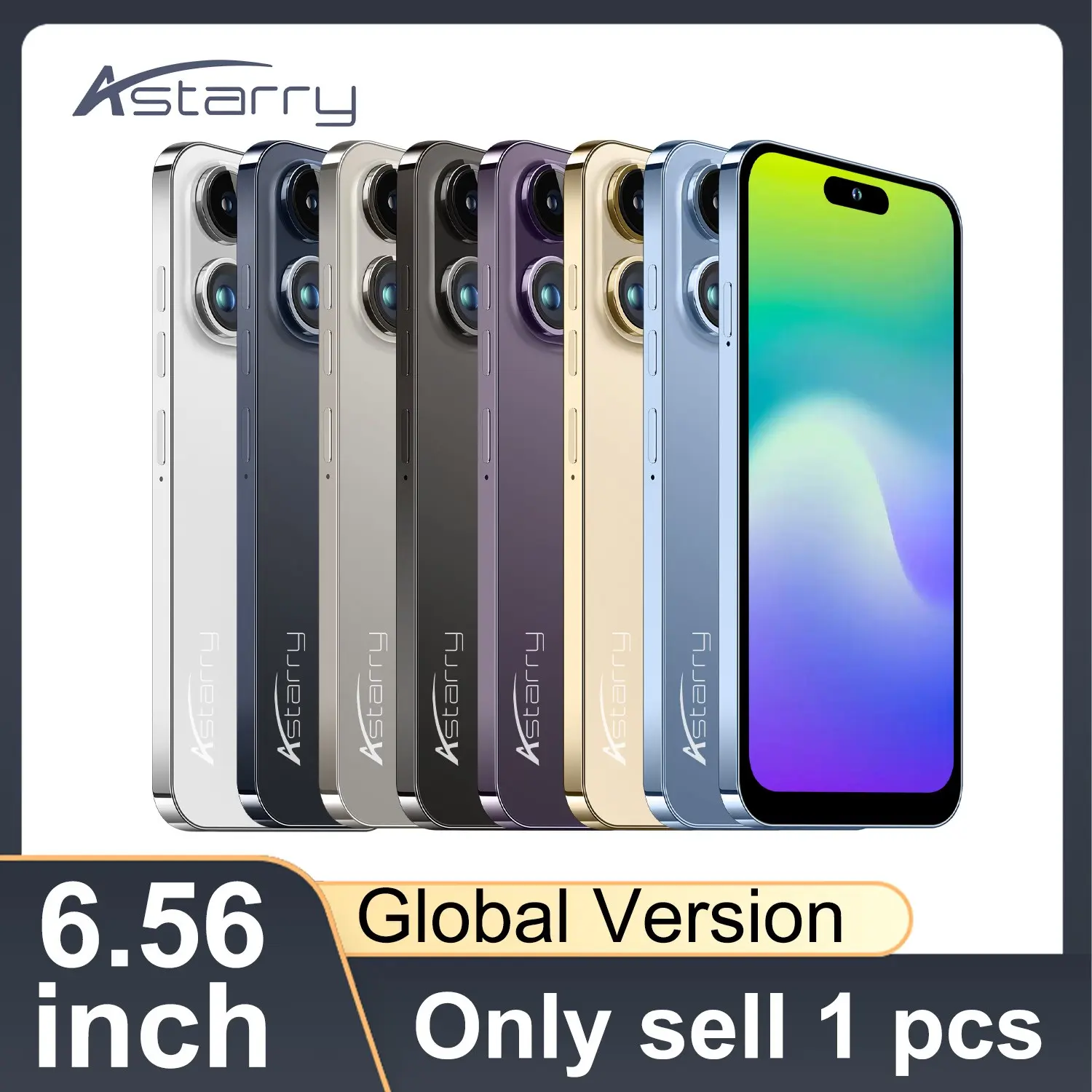Astarry-16 Pro Max 4g Smartphone, Android Os, Mtk6739 Processor, 3+64GB Storage, 6.56-Inch Screen, 4100mah Battery, Dual Cameras