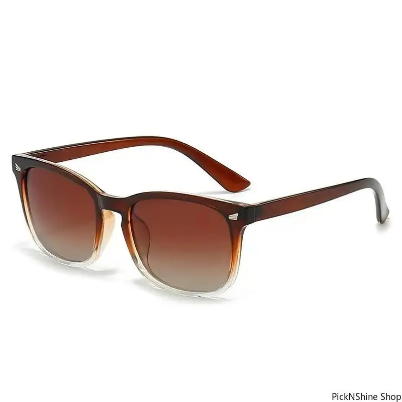 Womens Classic Polarized Sunglasses Two Tone Frame UV400 Anti Glare Lenses Summer Travel Clean Girl Aesthetic Face Slimming Lightweight Protective Shades