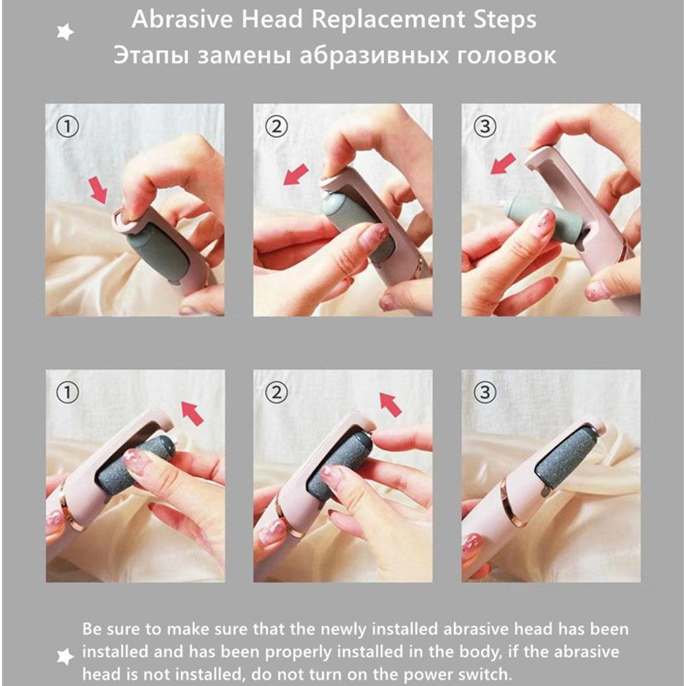 Rechargeable Electric Foot Callus Remover, 2 Adjustable Levels Foot File with Washable Grinding Head & Light, Cordless Nail File, Professional Pedicure Tool for Daily Use, Body Care Products, Foot Dead Skin Remover, Foot Callus Remover, DIY Manicure