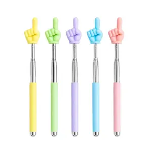 5pcs Telescopic Double Finger Reading Pointer, Extendable Teaching Wand, Multipurpose Guide Tool, Ideal Gift for Educators