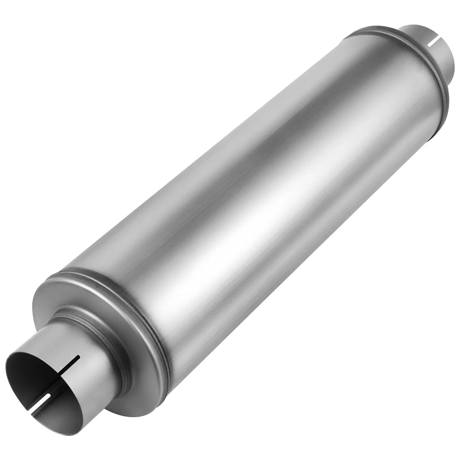 【DealsForYouDays】VEVOR Exhaust Muffler, 4 Inch Inlet & Outlet, 30 Inch Overall Length Stainless Steel Exhaust Tip, Universal Resonator Round Body, High Performance for Trucks, Sedans, Sports Cars, SUVs & Daily Driver