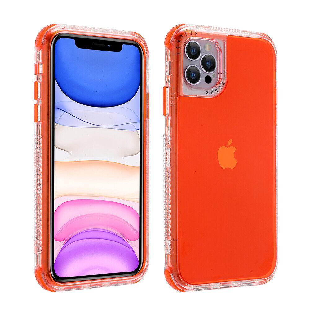 [Freeship] Acrylic Clear Defender Colorful Case For iPhone 16 Pro Max 15 14 Plus 13 12 11 Pro Max Hybrid Shockproof Heavy Duty Phone Cover