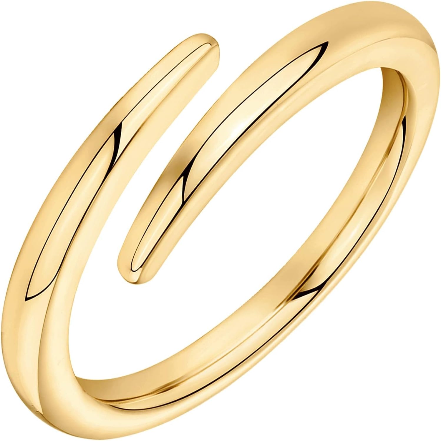 14K Gold Plated Open Twist Eternity Band for Women