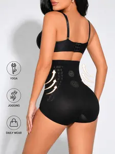 Seamless Stretch High Waist Shaping Underwear, Zoned Compression Tummy Smoothing Shapewear Shorts, Flexible Waist Cincher & Hip Enhancer, Invisible Slimming Bottoms for Everyday & Formal Outfit Matching