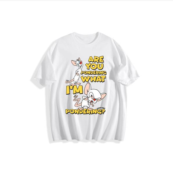 Runaway Brain Shirt: Are You Pondering What I'm Pondering?& What Do You Want Tonight? #RunawayBrainShirt #PinkyAndTheBrain #CartoonTshirt #NostalgiaTee #RetroTshirt  #CartoonLovers