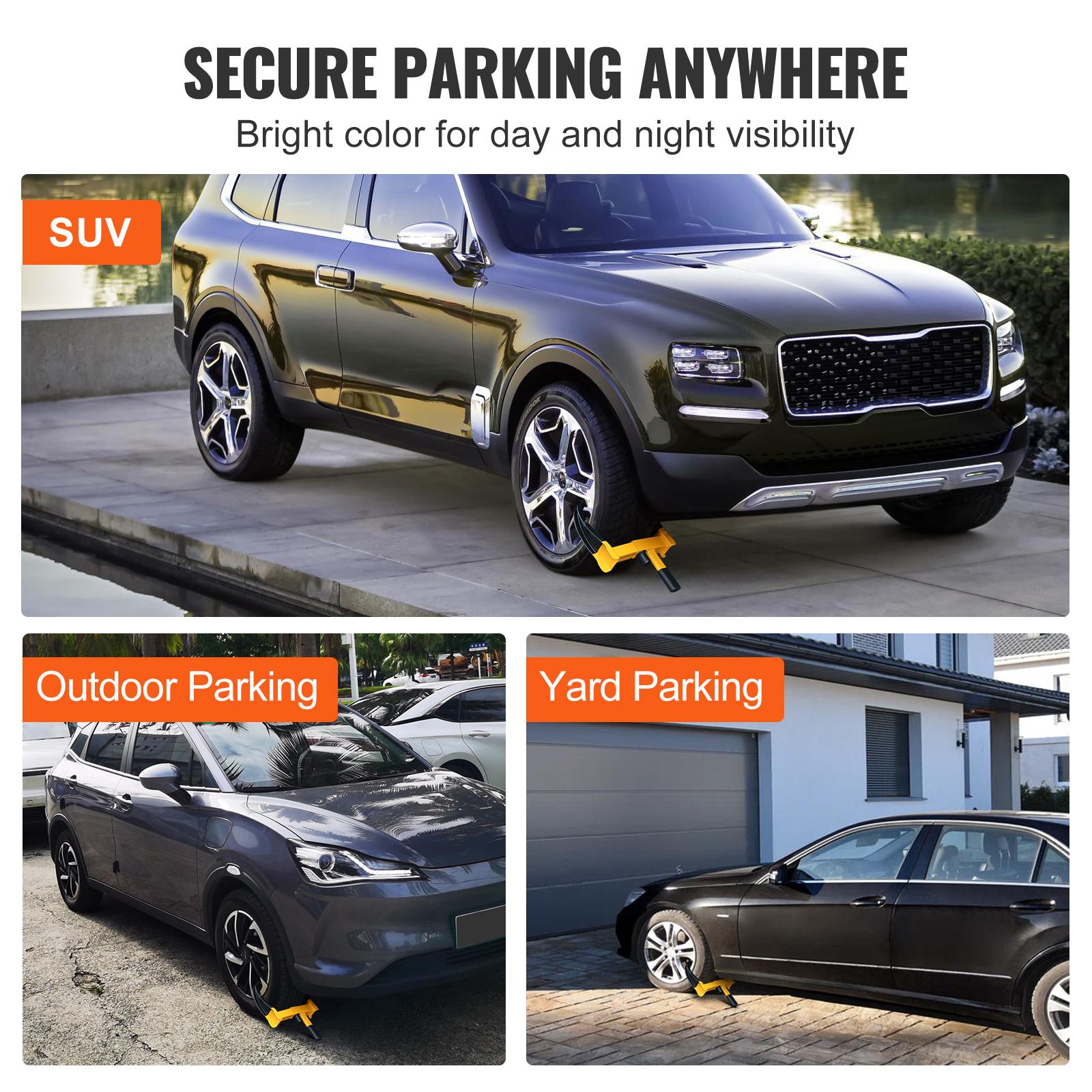 Wheel Lock,  2 Packs Universal Wheel Clamp Lock, Adjustable Anti Theft Trailer Lock Wheel Clamp, Heavy-duty Steel Tire Lock for ATV RV SUV Car Golf Cart Boats Motorcycles, with 6 Keys