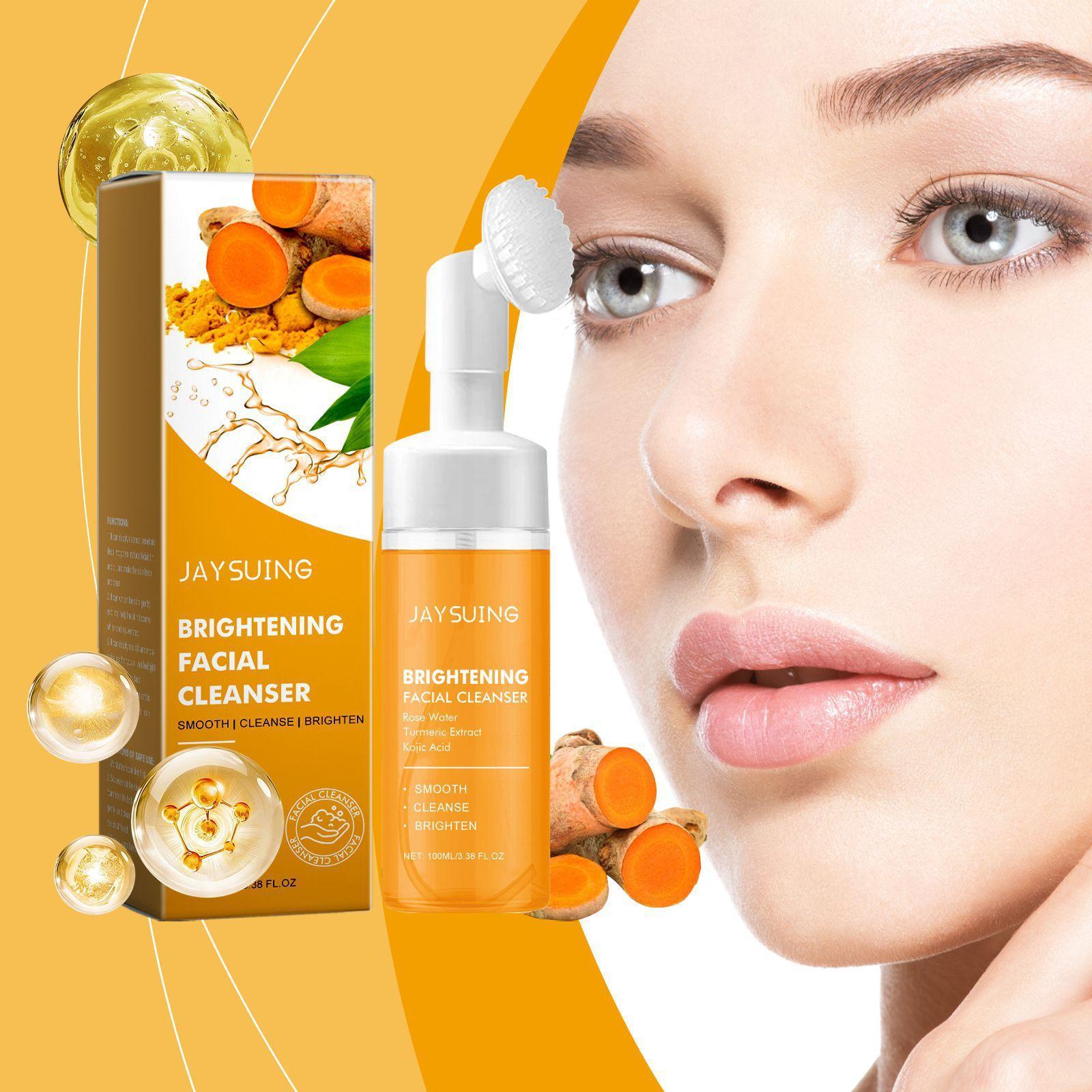Turmeric Facial Cleanser, 6 Counts/set Gentle Moisturizing Facial Cleanser, Facial Skin Care Product for All Skin Types, Facial Wash