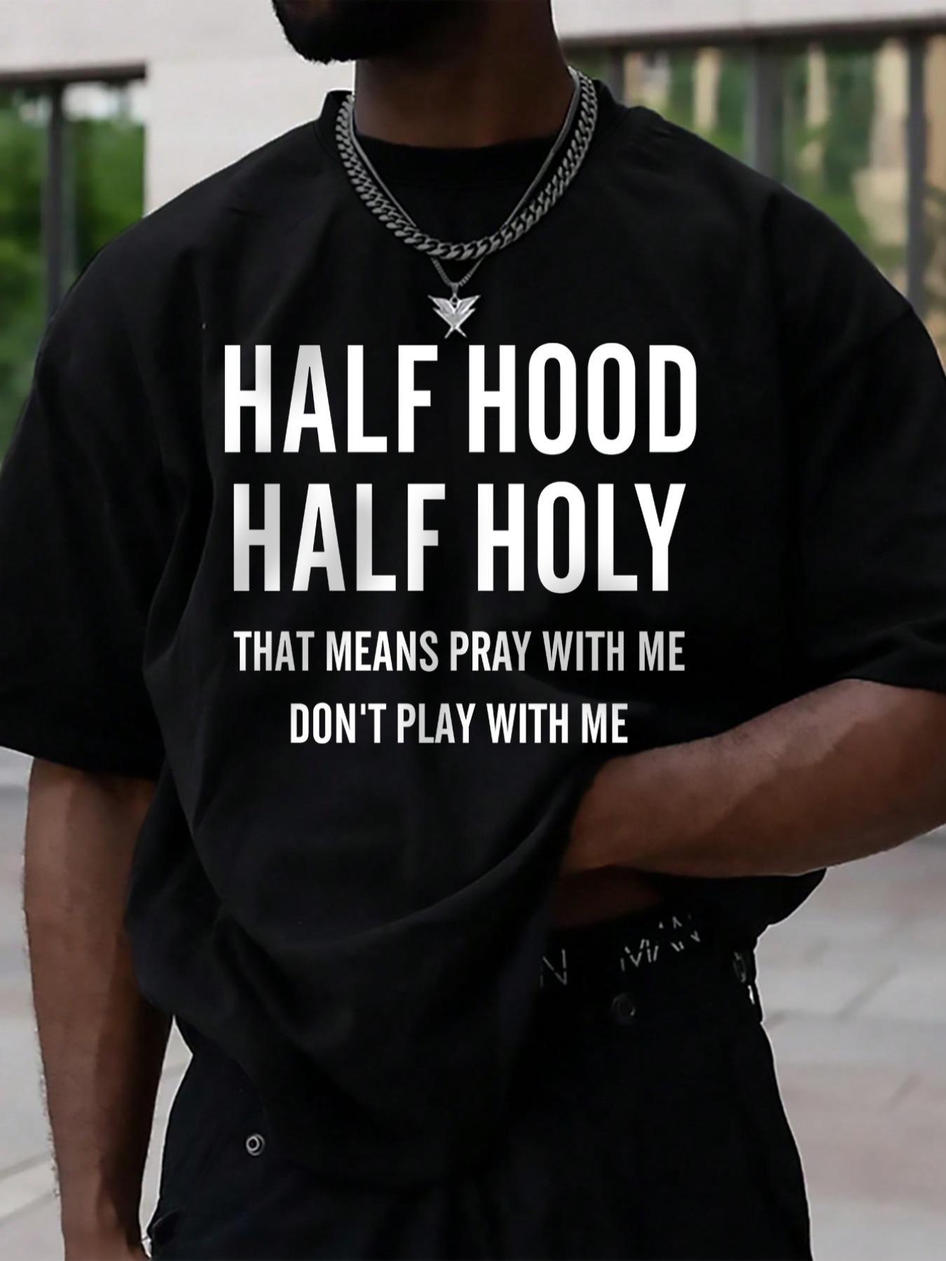 Men's Casual Letter Print Round Neck Tee, Regular Fit Short Sleeve Crew Neck T-Shirt for Daily Wear, Casual Streetwear Top, Casual Fashion Summer Top for Men Gift