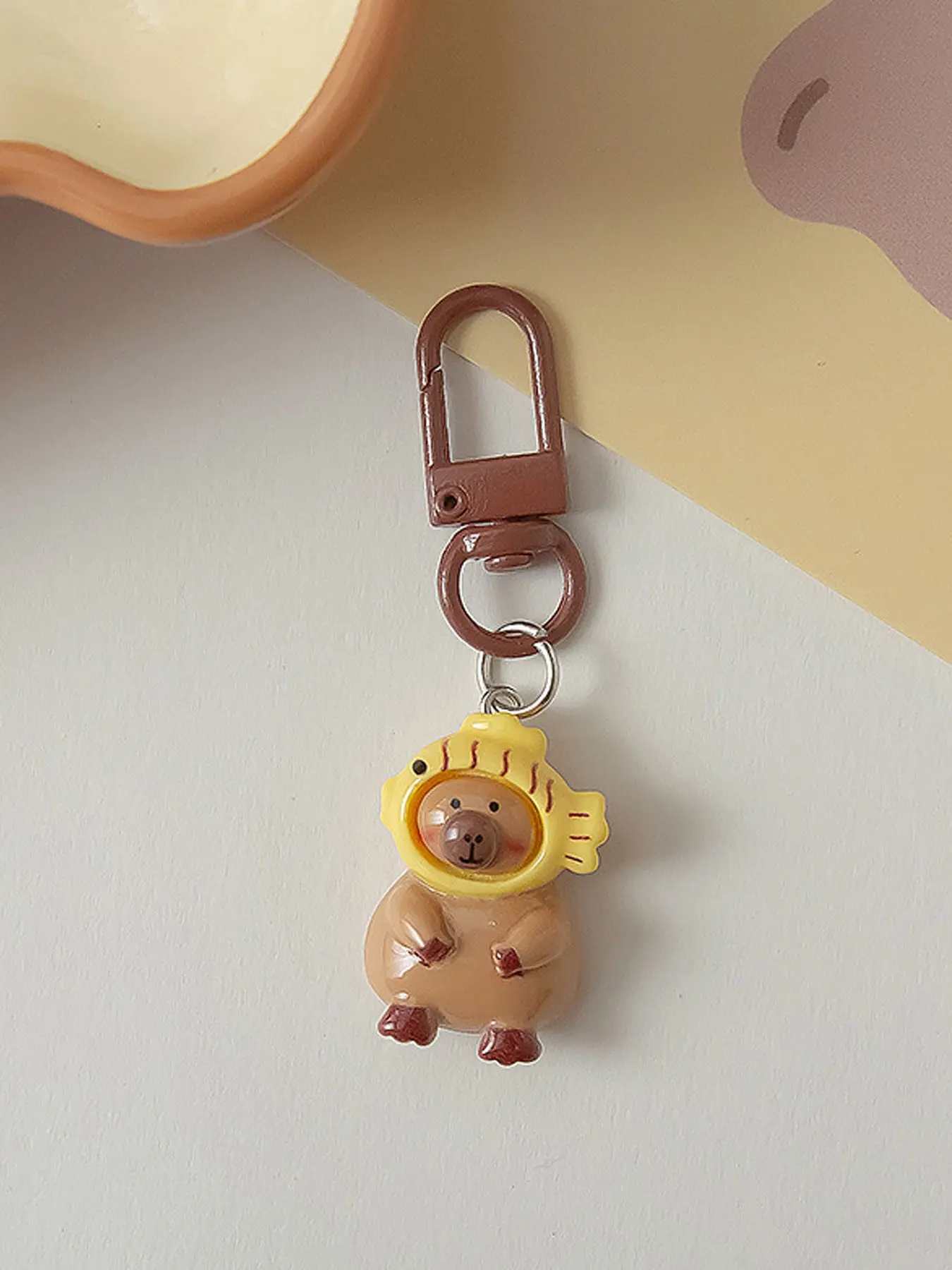 1Pcs Keychains Cute Capybara Keychain Kawaii Animal Capybara Keychain Bag Charm Gift for Women Birthday Graduation Party Favor(Classic) Keychain Charms