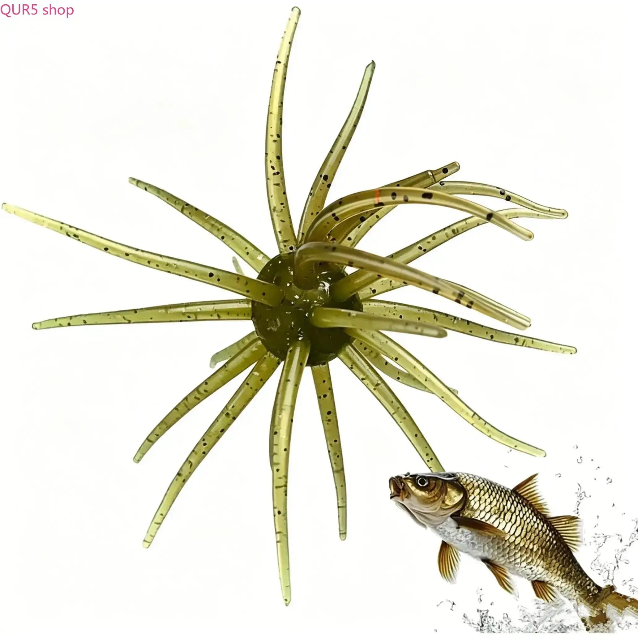20PCS Floating Biomimetic Sea Urchin Soft Plastic Lures, Lifelike Swimming Action Durable Fishing Baits For Bass & Predator Fish, All-Purpose Freshwater Tackle Ideal For Lake River Angling, Must-Have Accessory For Angler Tackle Boxes