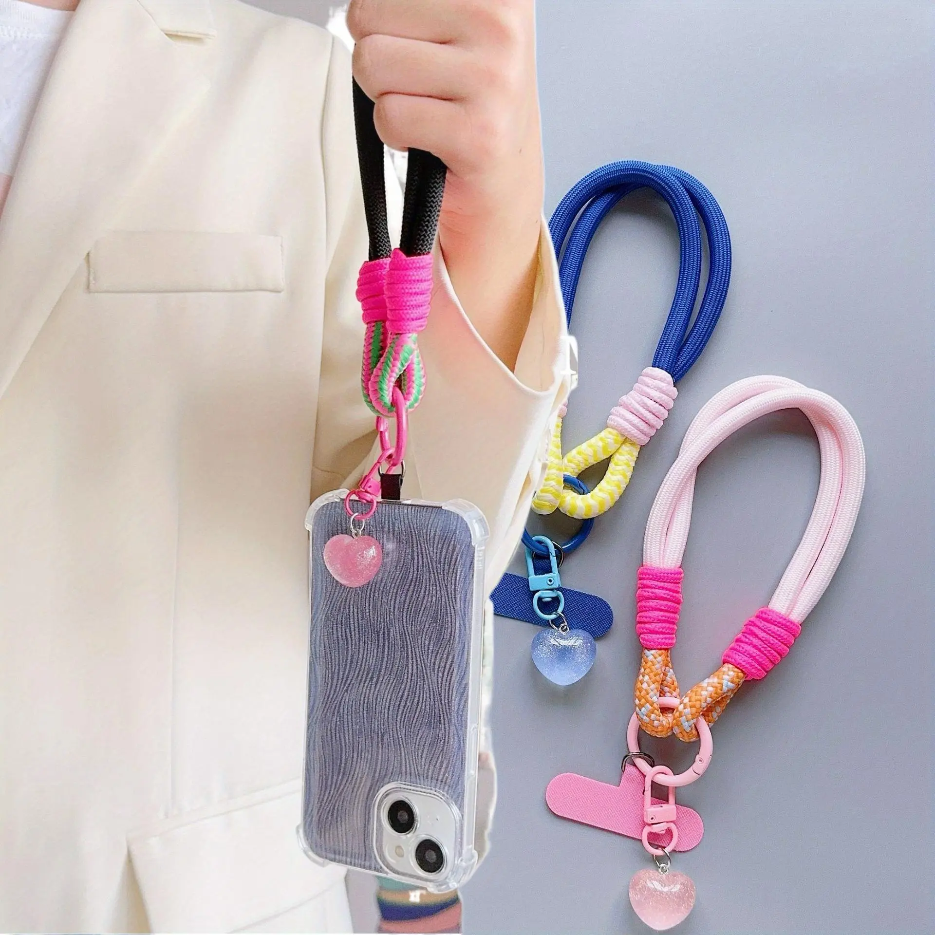 1pc of creative and versatile mobile phone cord, dopamine lanyard anti-lost wristband, can be taken apart for use, water cup pendant, couple bag pendant, car key chain, fashionable mobile phone accessories, best friend gift