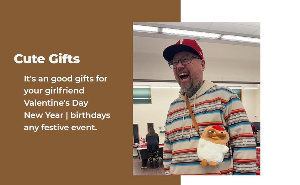 Cute Plush Chicken Purse Funny Chicken Shaped Wallet Purse for Girls Women Funny Shoulder Bag