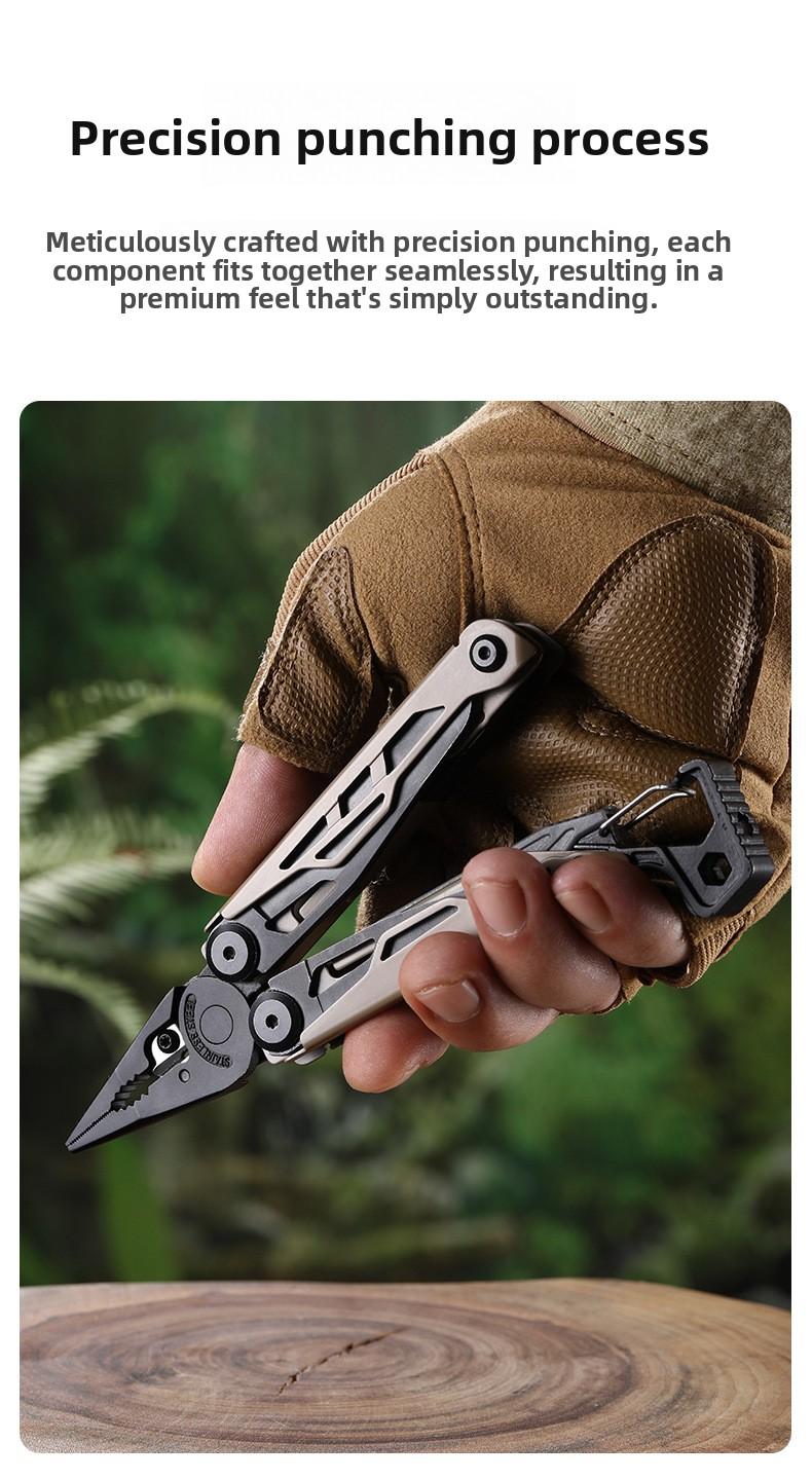 25-in-1 Multifunctional Survival  Pliers - Stainless Steel Outdoor Camping  with Fire Starter, Screwdriver Bits & Safety Whistle for Emergency & Daily Use micro  tech   tenable   gerber     men sharp surgical carbon steel  blade camping knives