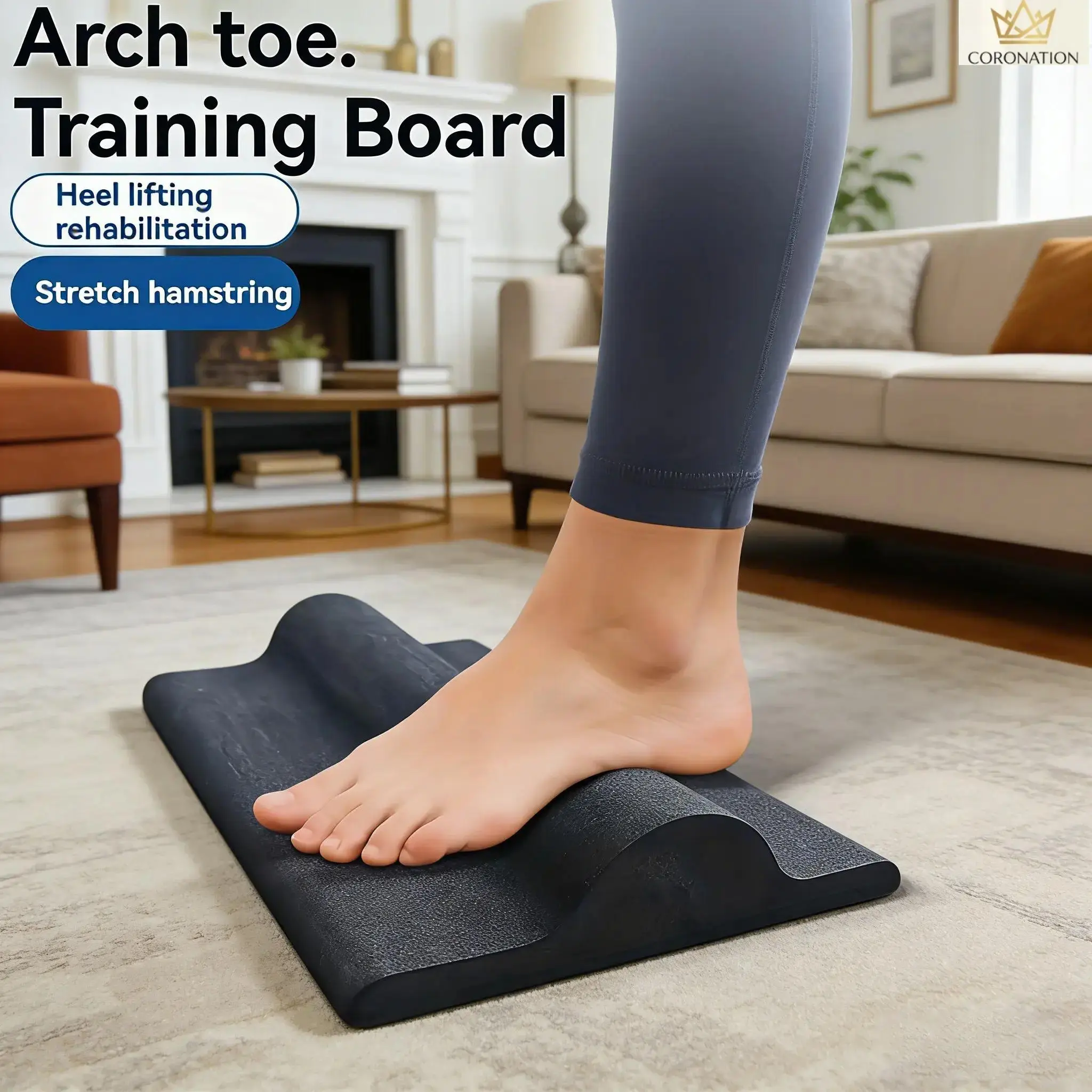 Unisex One Size Foot Strength Trainer - Plantar Fascia Stretcher, Arch Stretcher, Anti-Slip Heel Lift, Toe Flexibility Board for Flat Feet Fit, Home Workouts, Running Aid