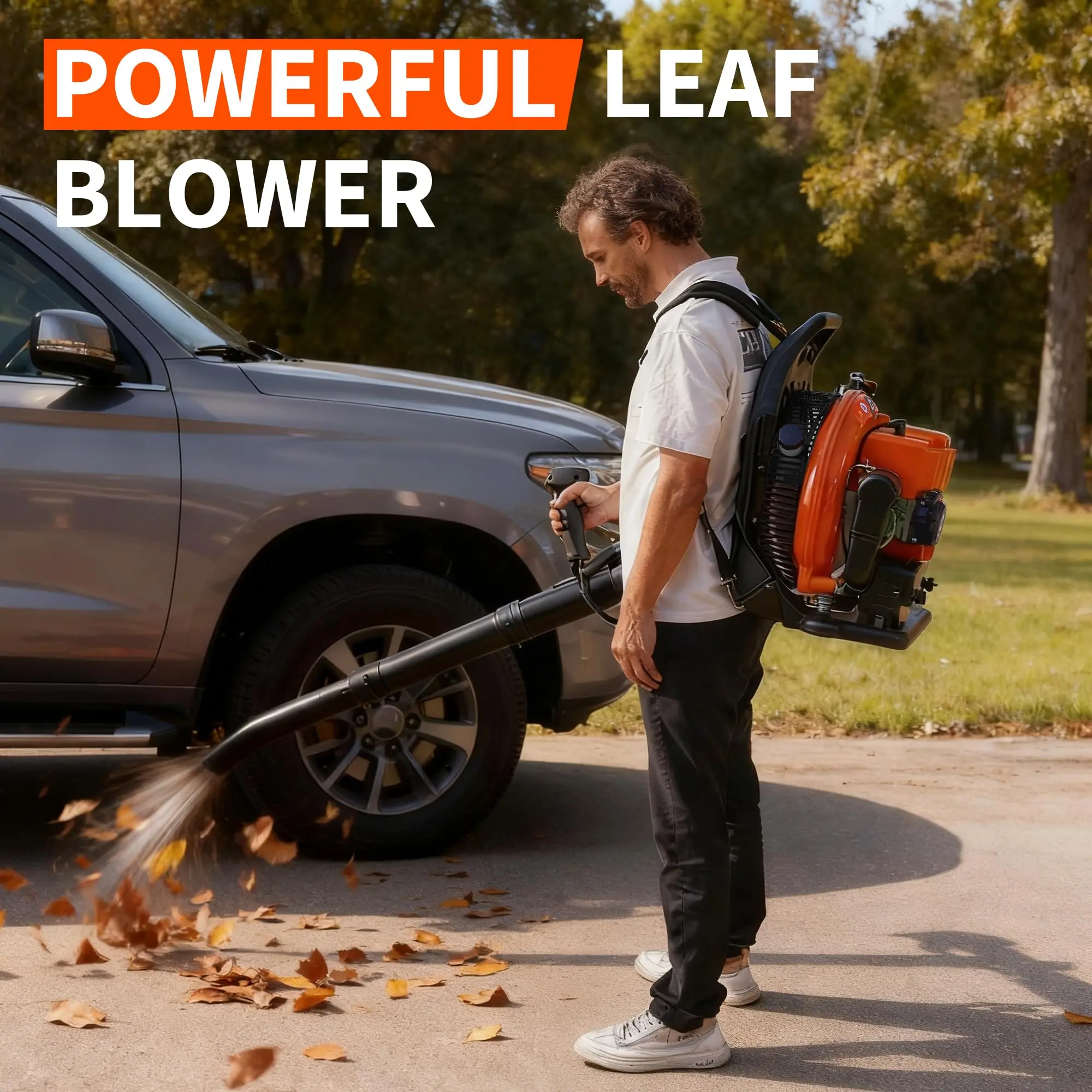 Commercial-Grade Power Backpack Leaf Blower - 66CC 4.0HP Gas, 2-Stroke Engine, 880 CFM, 320 MPH, Ergonomic Design for Yard, Lawn, Garden, Snow Removal