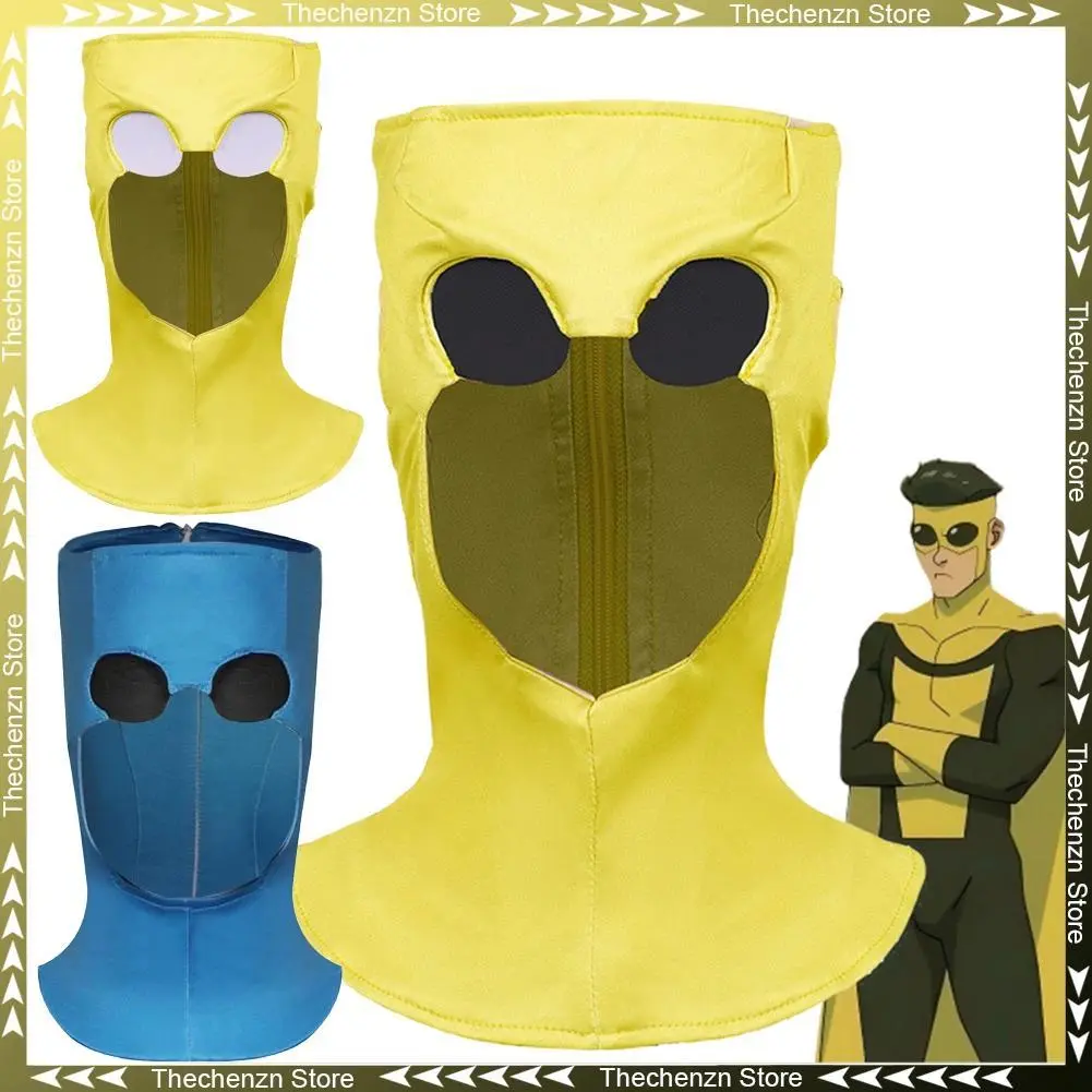 Mark Grayson Invincible Cartoon Character Cosplay Mask, Polyester Adult Cosplay Wear Accessory, Men’s Superhero Halloween Costume Accessory, Accessories