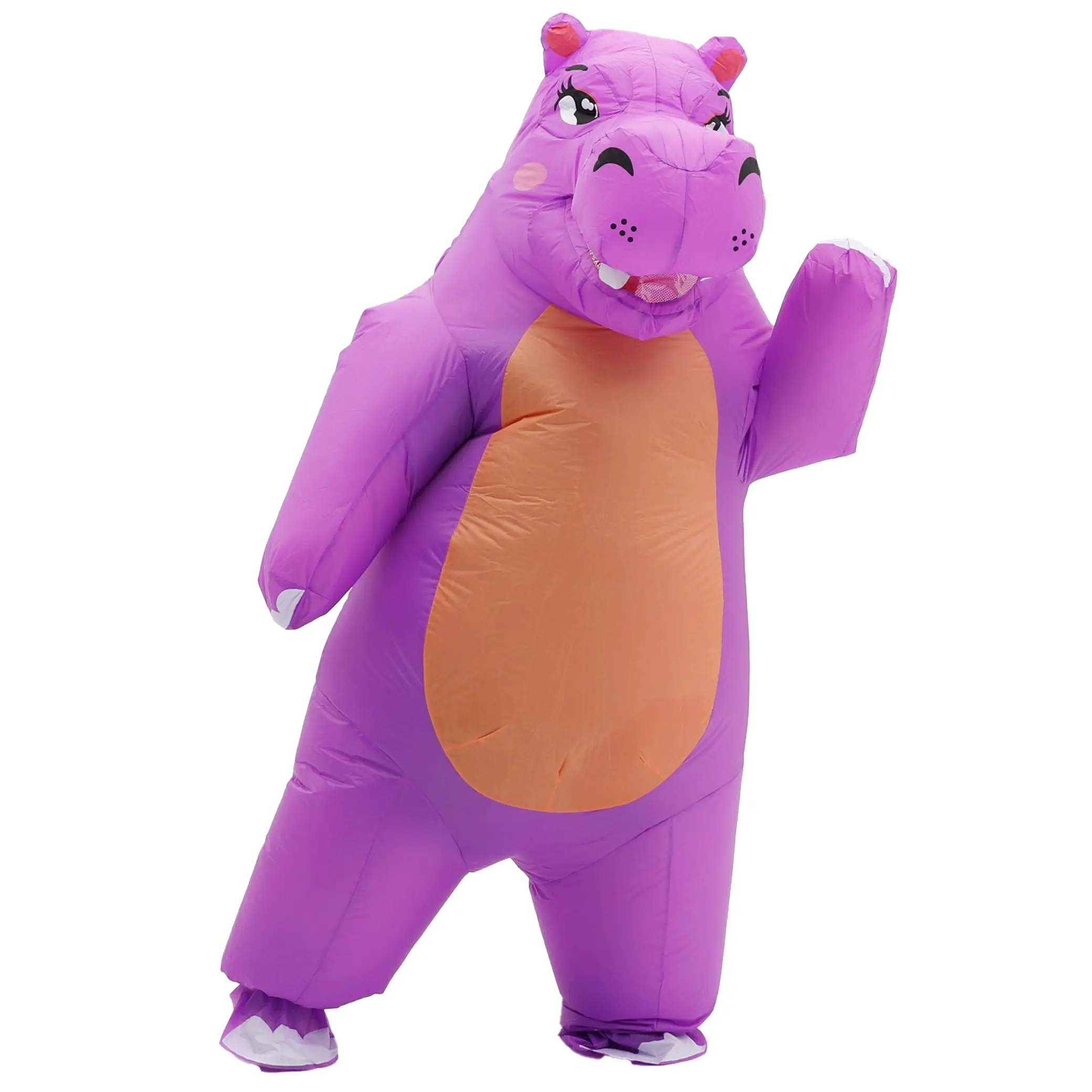 Hippo Inflatable Costume, Youth Adult Size, Fits 155-190cm, Includes Fan & Battery Box, Perfect for Halloween Cosplay Party