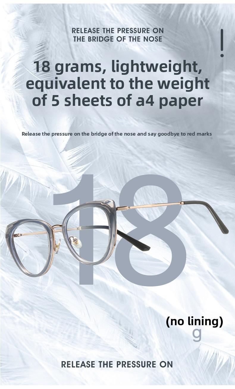 TR90 glasses frame, anti-blue light glasses frame, metal cat-eye optical glasses, Ins trend, for office, computer, mobile phone, and reading blue light glasses for kids anti glare,blue light blocking glasses for computer eyes,anti fatigue reading glasses