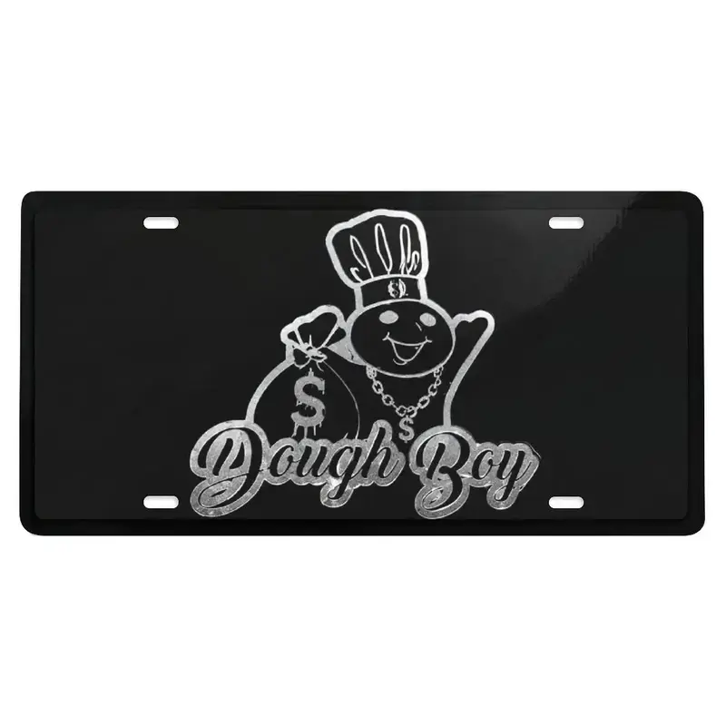 Dough Boy License Plate - Custom Metallic Aluminum Durable 12"x6" Personalized Vehicle Exterior Number Plate with 4 Pre-Drilled Holes, Car & Truck Vehicle Accessory
