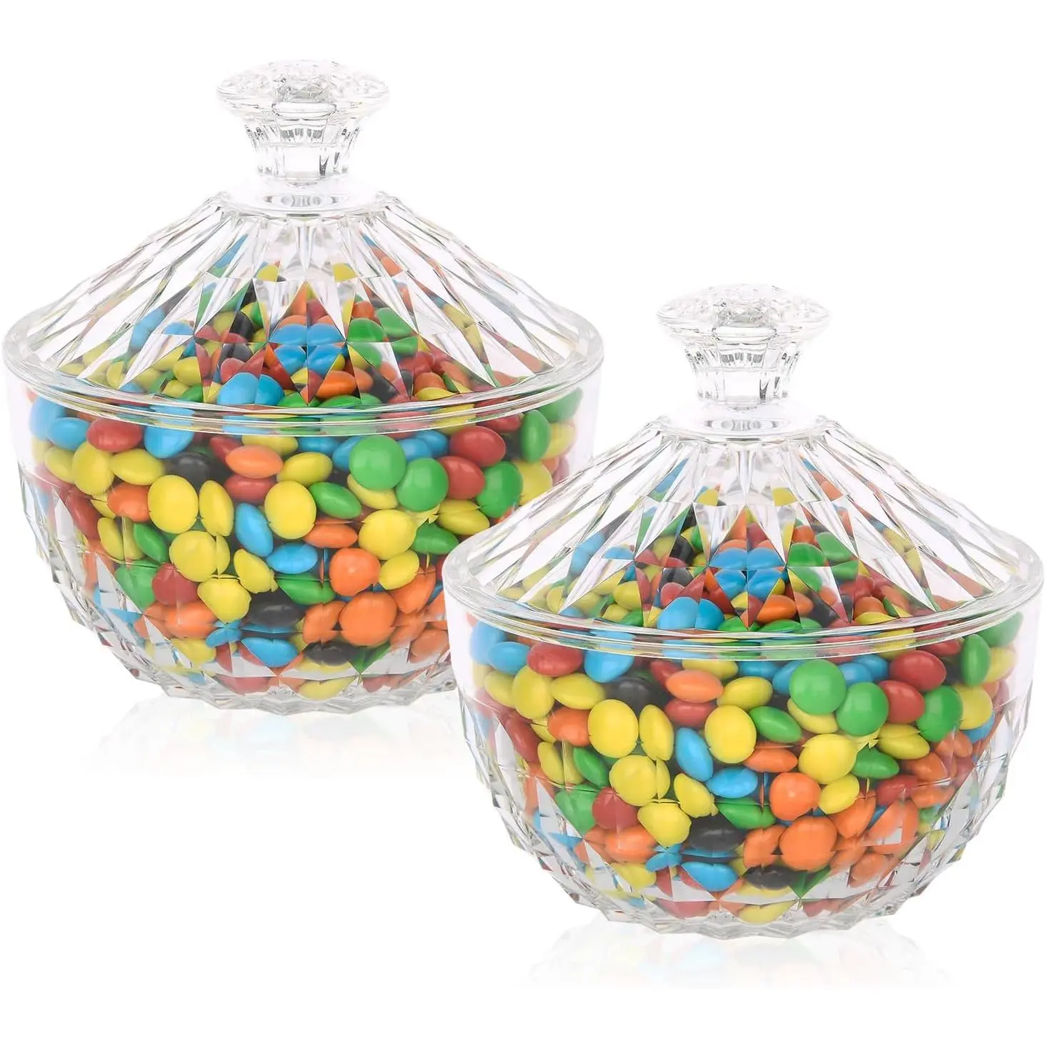 300ml 2 count  Candy Can With Lid, Christmas Sweetmeat Dish, Candy Cookie Jars,  Box, Biscuit Containers  Storage, Decorative Jar