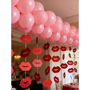 100PCS Red Glittering Confetti – Shimmering Metallic Red, Perfect for Bachelorette, Bridal Shower, Wedding & Valentine's Day. Must-Have Party Decoration.