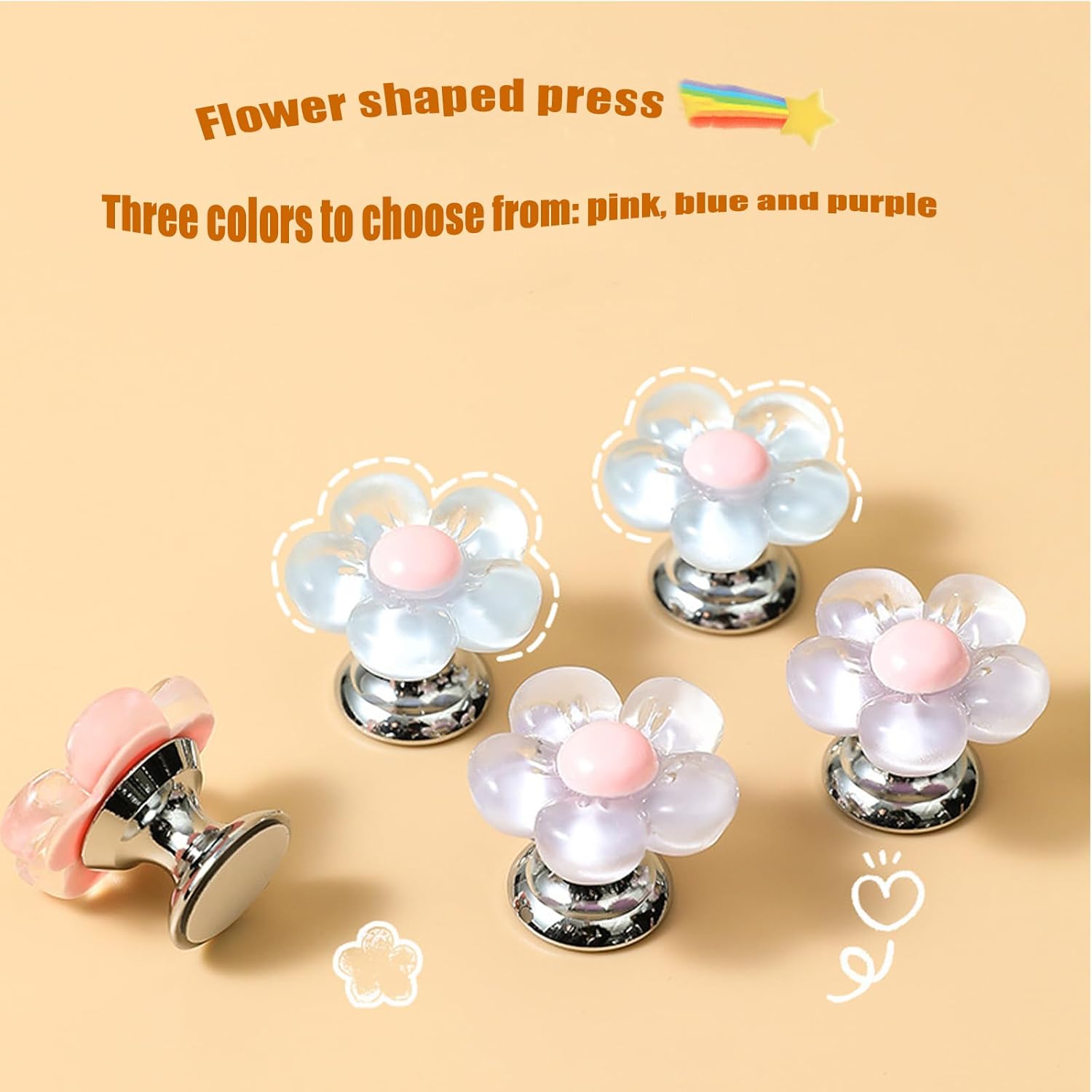 Push to Start Button Coer,Engine Start/Stop  Flower Starter Coer,  Accessories, Decor for Women(