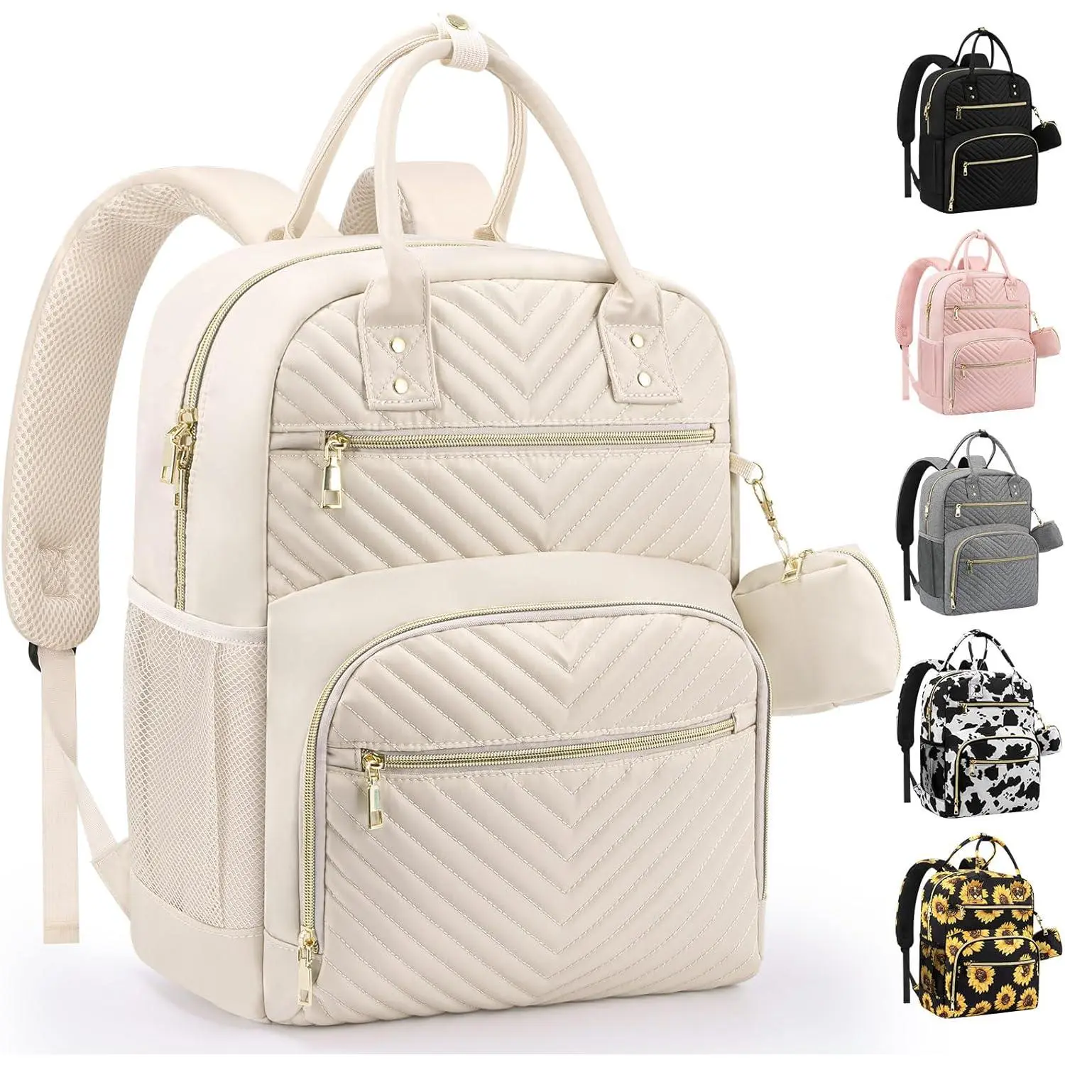 Diaper bag backpack, baby diaper bag with pacifier case, multifunctional stylish large-capacity travel backpack, suitable for baby girls/boys
